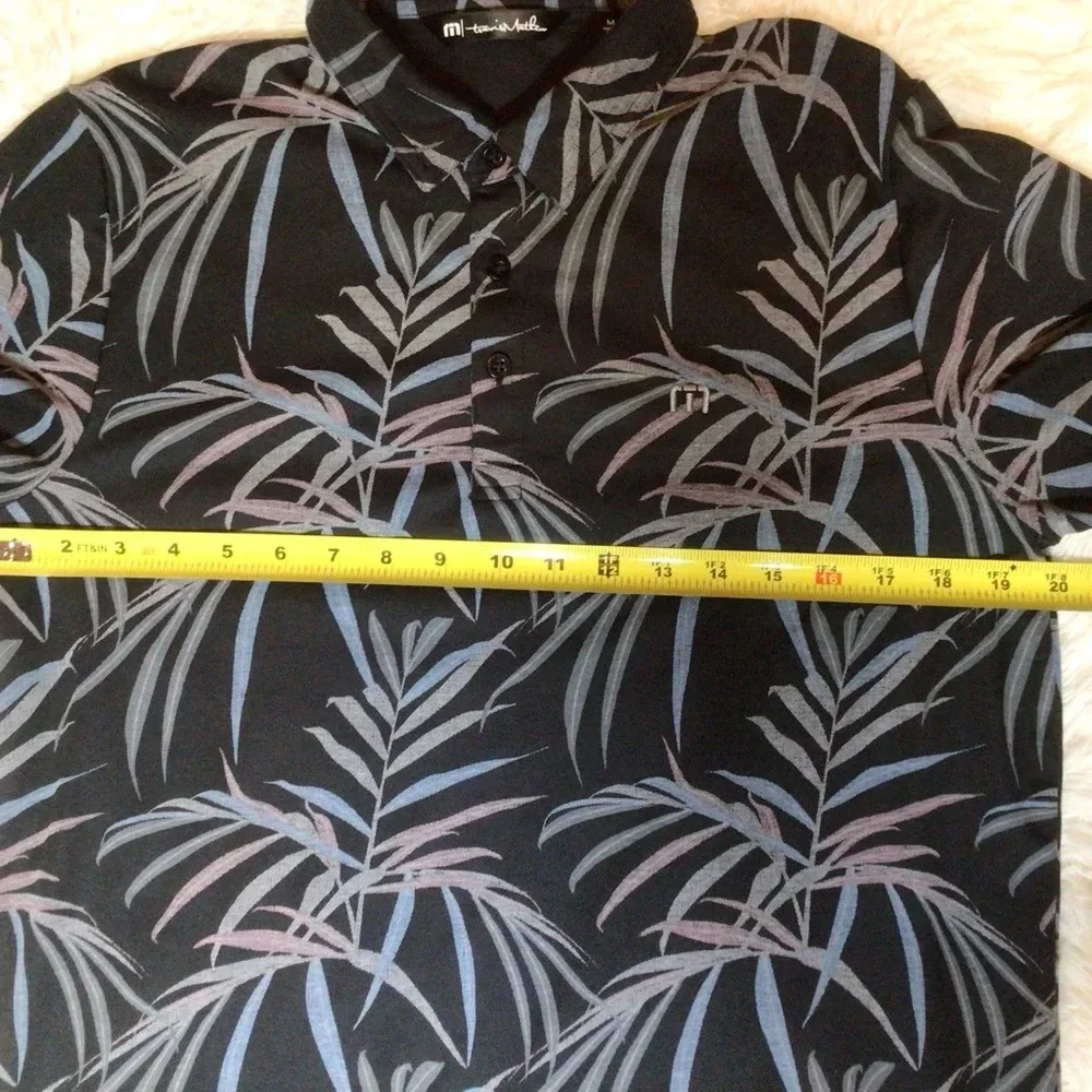 TravisMathew Golf Polo Buzz Words Lifestyle Tex Tropical Light Travis Mathew Med - Picture 10 of 10